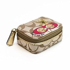 コーチ　ピルケース　COACH　F61032　ピルボックス　薬入れ　シグネチャー　サテン　カーキｘ金　並行輸入