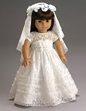 Wedding or Communion White Lace Dress and Veil for 18