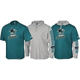 Reebok San Jose Sharks 3 in 1 Hoodie and T-Shirt Combo