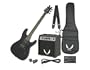 Dean Electric Guitar Starter Pack with Vendetta XMT Metallic Black, 10 Watt Amp, Gig Bag, Cord, Strap, Picks