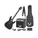 Dean Electric Guitar Starter Pack with Vendetta XMT Metallic Black, 10 Watt Amp, Gig Bag, Cord, Strap, Picks