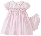 Hartstrings Baby-girls Infant Seersucker Cap Sleeve Dress, Pink Y/d Str, 18 Months