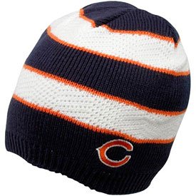 Chicago Bears Women's Knit Hat: Herringbone Striped Knit Hat