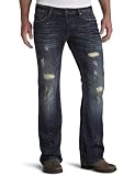 Cult of Individuality Men's Trysten Distressed Bootcut Jean