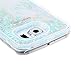 S7 Edge Quicksand Case, Pansonite® Fashion Creative Design Flowing Liquid Floating Luxury Bling Glitter Sparkle Love Heart Hard Case for Samsung S7 Edge (Blue)
