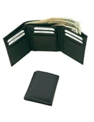 Genuine Leather RFID Blocking Secure Wallet Tri-Fold 9 slots (Black) - By Identity Stronghold
