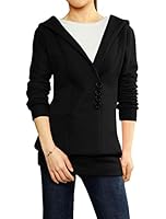 Allegra K Woman Shawl Collar Hooded Sweater