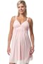 Belabumbum Lotus Lace Pink Maternity/Nursing Nightgown