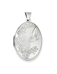 Sterling Silver 26mm Love Birds Locket. Metal Wt- 2.56g