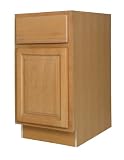 All Wood Cabinetry B18L-VHS 18-Inch Wide by 34 1/2-Inch High, Factory Assembled - Ready to Install All Wood Kitchen Cabinet, Vermont Honey Spice Maple