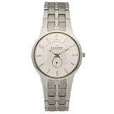 Skagen Mens 433LSGX Gold-Tone Accented Bracelet Watch