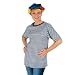 Ringel-T-Shirt, blau/weiß, halbarm, XXL -bis Größe 54