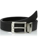 Calvin Klein Women's 32 mm Reversible Flat Strap with Snake Buckle Wrapping Belt