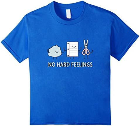 Kids No Hard Feelings Paper Scissor Rock Hand Game Cute T-Shirt 8 Royal Blue
