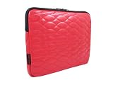 Red Smart Parts Faux Leather Laptop Sleeve Case Bag for up to 13.3-Inch Notebook for Apple Macbook 13 inch