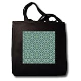 Quilt in Blue Green - Black Tote Bag JUMBO 20w X 15h X 5d