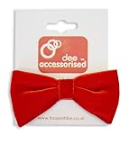 Mini Bow Tie on Elastic Red Velvet