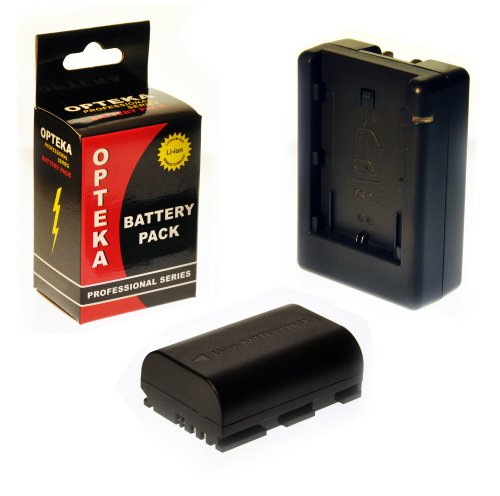 Opteka LP-E6 2200mAh Ultra High Capacity Li-ion Battery Pack & Rapid Charger for Canon EOS 7D & 5D Mark II Digital SLR Cameras