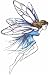 Plaid All Night Media Wood Mounted Stamp, Flying Fairy Image
