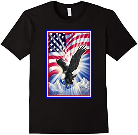 Men's American flag shirt 2XL Black