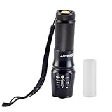 1000 Lumens CREE XM-L T6 LED 26650 Zoomable Adjustable Focus Aluminium Flashlight Torch