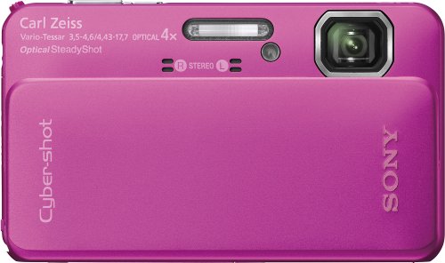 Sony DSC-TX10P Digitalkamera (16 Megapixel, 4-fach opt. Zoom, wasserdicht bis 4m,Full HD Video, 7,6 cm (3 Zoll) Display) pink