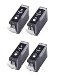 4 Canon PGI5BK WITH CHIP - BLACK Canon Compatible Printer Ink Cartridge for Canon Pixma MP500 MP530 MP600 MP600R MP610 MP800 MP800R MP810 MP830 iP4200 iP4300 iP4500 iP5200 iP5200R iP5300 MP960 MP970 iP3300 iP3500 iP5100 iX4000 iX5000 MP510 MP520 MX700 - PGI 5BK (Contains: 4x PGI-5BK) - Latest Chip Installed, Ready For Use.