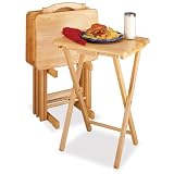 Outdoor Living : 5 Piece TV Table Set with Stand in Natural