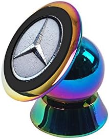 Cell Phone Car Mount Holder, 360 Degrees Dashboard Universal Car Cradle Mount Rotatable Sticky Magnetic Stand Holder For Smartphone (Colorful Stainless Steel plating)