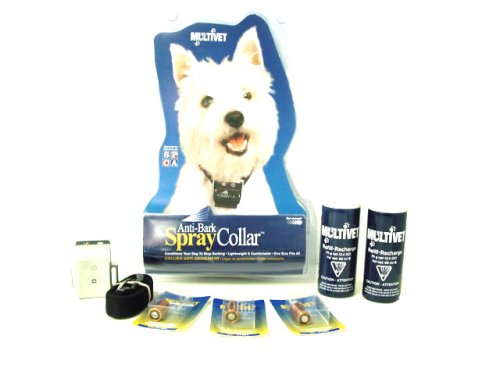 Multivet Anti Bark Valuepack Collar Scentless 2 Refills 3 Batteries
