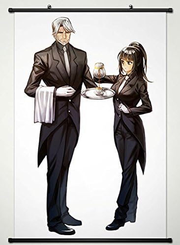 Wall Scroll Poster Fabric Painting For Anime OVERLORD Sebas tian &amp; Narberal 014 S