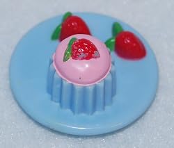 1998 Mattel Minature Doll Pastry Tray - Cupcakes with Strawberries