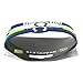 Amico International unisex NFL Team Logo Silicone Rubber Wrist Band Set of 4 sports fan bracelets, Team Colors, One Size US