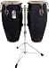 Toca Elite Pro Fiberglass Congas with Stand Box 1, Black