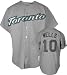 Vernon Wells Majestic MLB Road Grey Replica Toronto Blue Jays Jersey - Small