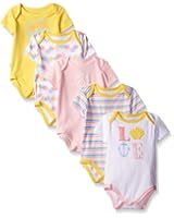 Nautica Baby Girls' 5 Pack Bodysuits