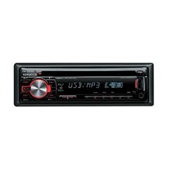 Kenwood KDC W 4044 UA Autoradio (CD/MP3/WMA-Player, UKW-/MW-Tuner, Front-USB) schwarz