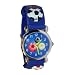 Childrens Analogue Watch Time Teaching - Blue Football, Age 3+