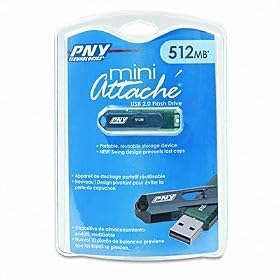 PNY TECHNOLOGIES, INC Mini attache usb 2.0 flash drive, 512mb PNYPFD512MINI Sold as 1 Each... by PNY