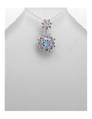 CZ Pendant Necklace In 92.5 Sterling Silver