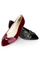 Newport News Velvet flat with satin bow