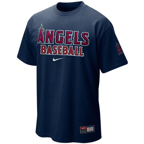 Nike Los Angeles Angels of Anaheim Navy Blue MLB 2010 Practice T-shirt