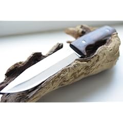 Jagdmesser Bowie 420er C Stahl Outdoor Messer mit Holzgriff |inkl. Scheide Neu