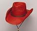 Apparel : Red Crushable Straw Cowboy or Cowgirl Hat