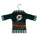 Pack of 3 NFL Miami Dolphins Knit Sweater Christmas Ornaments 5.5"