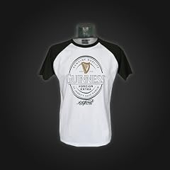 Guinness Black White English Label Raglan Tee
