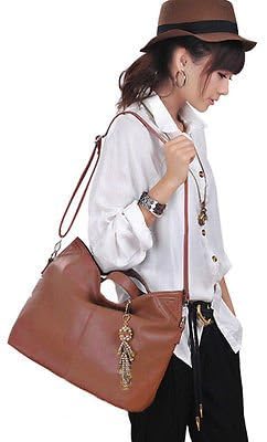 Fashion Women's Leather Shoulder Bag Handbag Purse Tote Hobo Shopper Bag Satchel #Brown