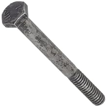 Grade 5 Plain Steel Hex Cap Screw, 1/4" - 20, 2-1/2 inches Length, Partially Threaded, (Pack of 100)