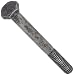 Grade 5 Plain Steel Hex Cap Screw, 1/4" - 20, 2-1/2 inches Length, Partially Threaded, (Pack of 100)