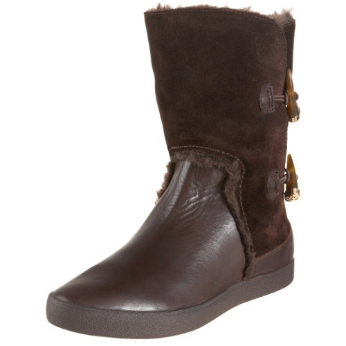 House of Harlow 1960 Women's Wally Faux Shearling Boot,Dark Brown,6.5 M US